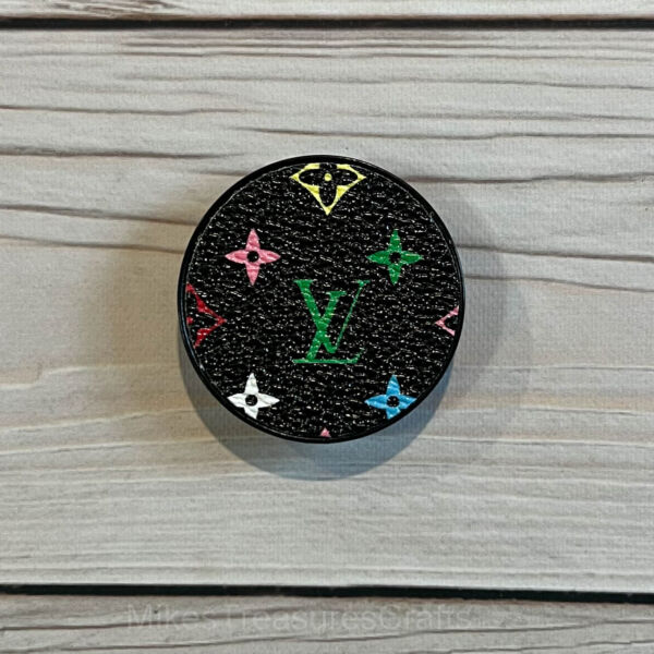 Black Multicolor Pop-Socket - MikesTreasuresCrafts