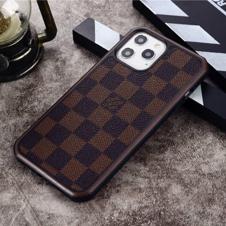 iPhone Case Brown Grid Protective iPhone Case