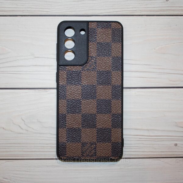 Samsung Phone Case Brown Grid Samsung Galaxy Phone Case