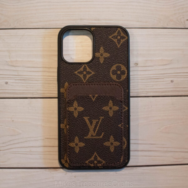 Brown Monogram Card Slot iPhone Case - MikesTreasuresCrafts