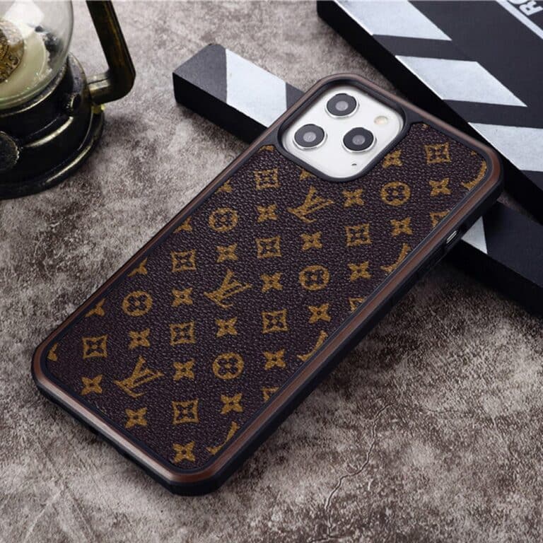 iPhone Case Brown Monogram Protective iPhone Case - Small Print