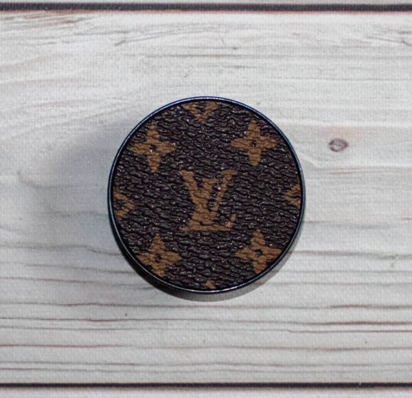 Brown Monogram Small Print Pop-Socket - MikesTreasuresCrafts
