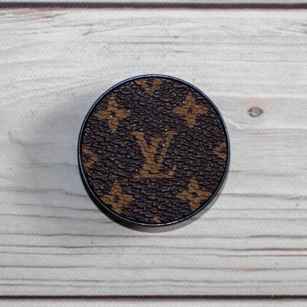 Brown Monogram Small Print Pop-Socket - MikesTreasuresCrafts