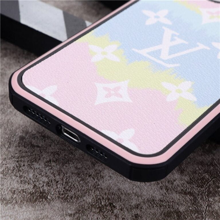 iPhone Case Pink Tie-Dye Monogram Protective iPhone Case v2
