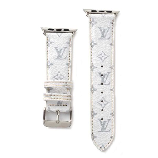 Watch band White Monogram Watch Band - Small Print