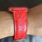Red Emboss LV Luxury Watch Band photo review