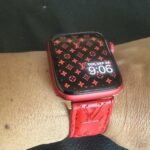 Red Emboss LV Luxury Watch Band photo review
