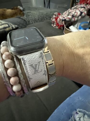 White Monogram Watch Band - Small Print photo review