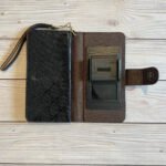 iPhone Case Black Emboss GG Universal Wallet Phone Case