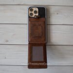 Black Emboss GG Wallet iPhone Case - MikesTreasuresCrafts