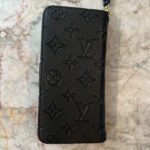 iPhone Case Black Emboss LV Universal Wallet Phone Case