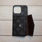 Black Monogram Rear Wallet iPhone Case - MikesTreasuresCrafts