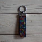 Black Multicolor GG Leather Keychain - MikesTreasuresCrafts
