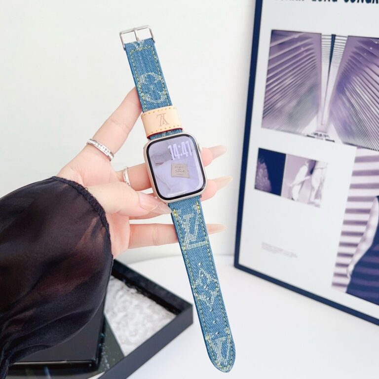 Blue Denim LV Watch Band – MikesTreasuresCrafts display picture 1