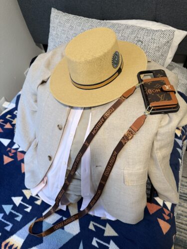 Brown Monogram LV Crossbody Wallet iPhone Case photo review