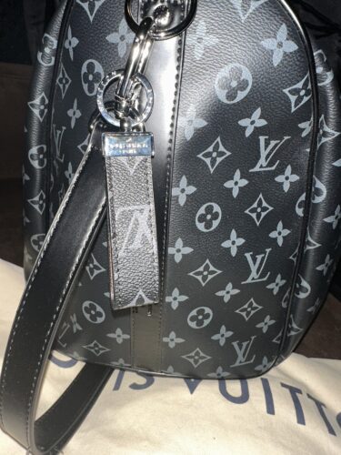 Black Monogram Leather Keychain photo review