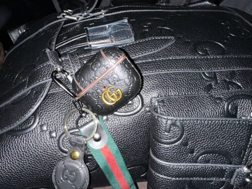 Black Emboss GG Airpods Case + Lanyard photo review