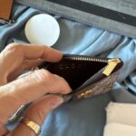 Beige GG Stripe Zip Pouch photo review