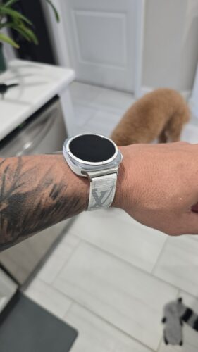 Click to view full screen White Monogram Luxury Watch Band photo review
