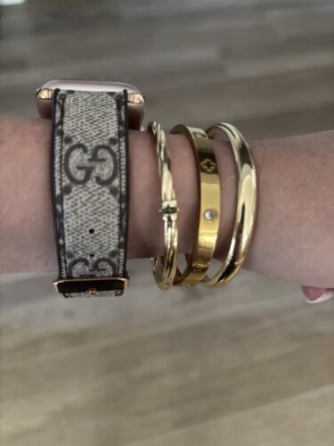 Beige GG Luxury Watch Band photo review