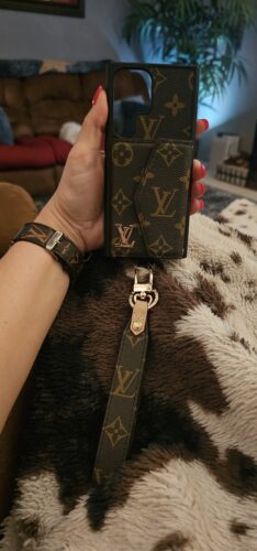 Brown Monogram Crossbody Rear Wallet Samsung Phone Case photo review