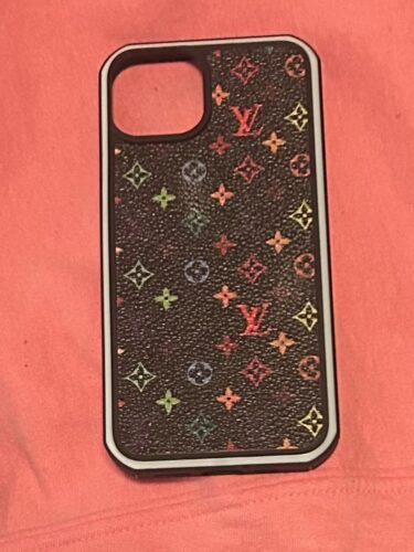 Click to view full screen Black Multicolor Monogram Protective iPhone Case photo review